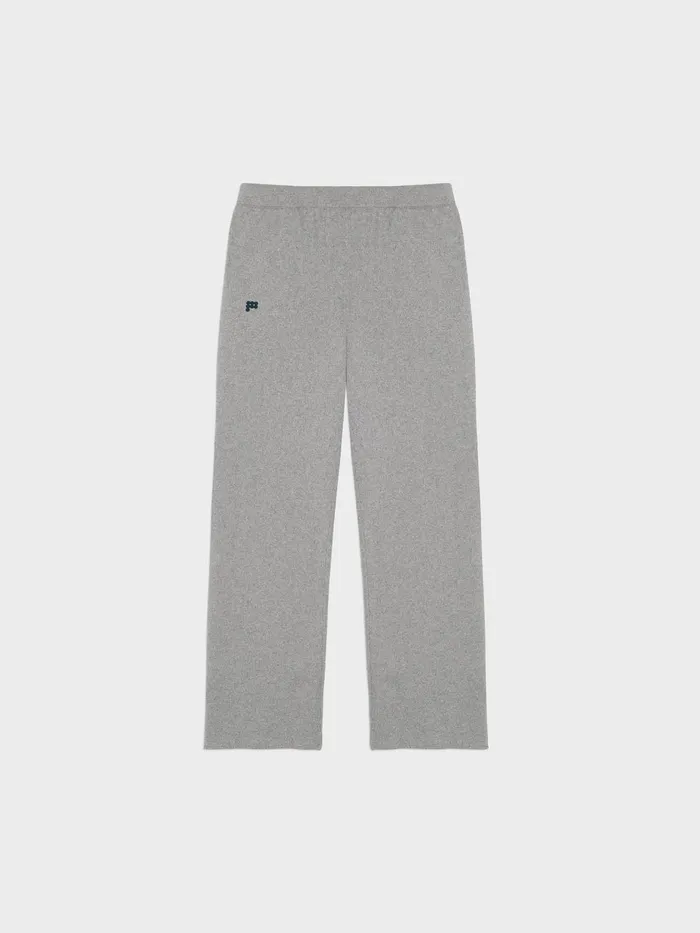 PANGAIA Recycled Cashmere Loose Track Pants Pale Grey Melange Men Knitwear
