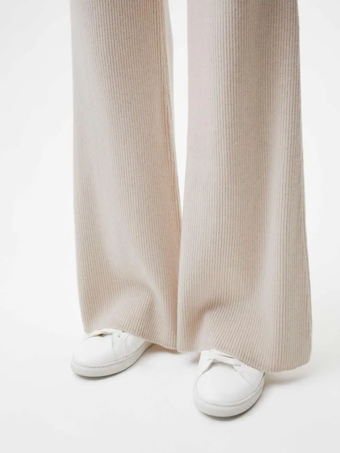 PANGAIA Recycled Cashmere Rib Track Pants Oatmeal Women Track Pants and Pants