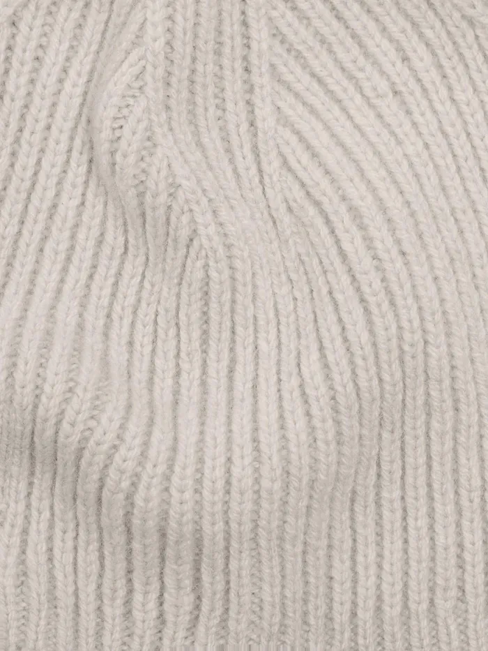 PANGAIA Recycled Cashmere Ribbed Beanie Oatmeal WomenMen Hats and Gloves