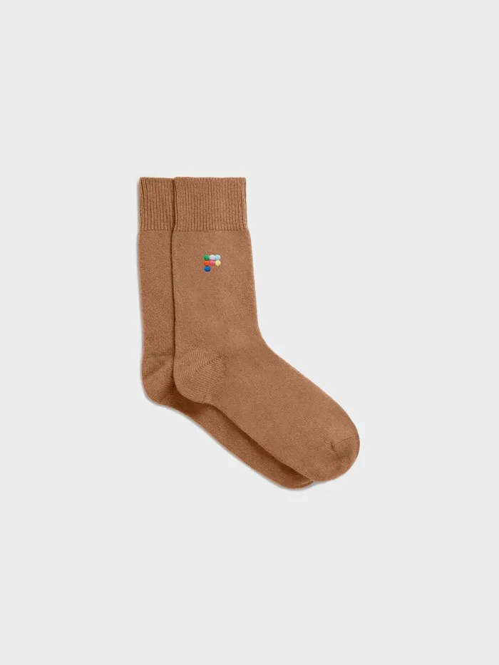 PANGAIA Recycled Cashmere Socks Camel Men Knitwear