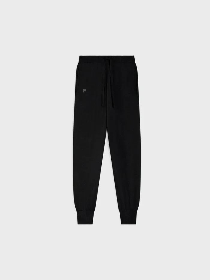 PANGAIA Recycled Cashmere Track Pants Black Men Knitwear