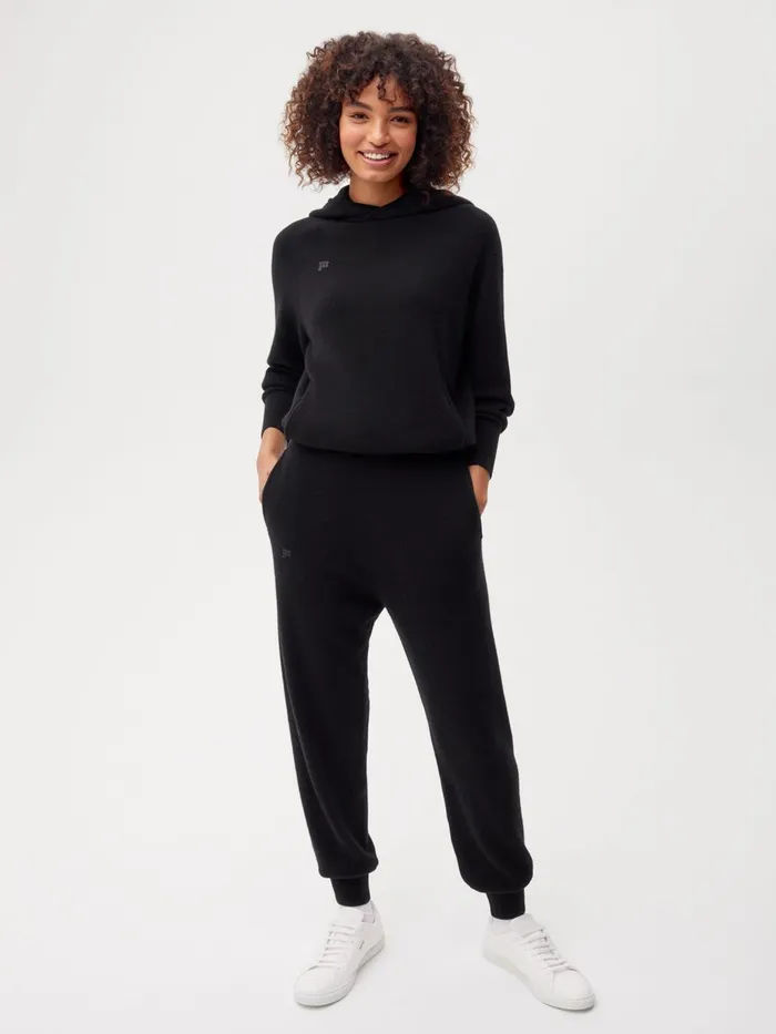 PANGAIA Recycled Cashmere Track Pants Black Men Knitwear