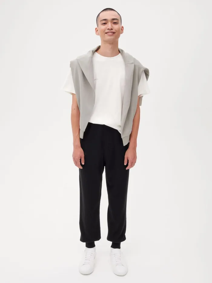 PANGAIA Recycled Cashmere Track Pants Black Men Knitwear