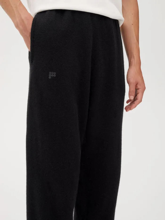 PANGAIA Recycled Cashmere Track Pants Black Men Knitwear