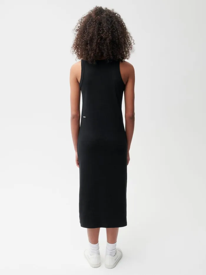PANGAIA Recycled Cotton Tank Dress Black Women Dresses and Jumpsuits