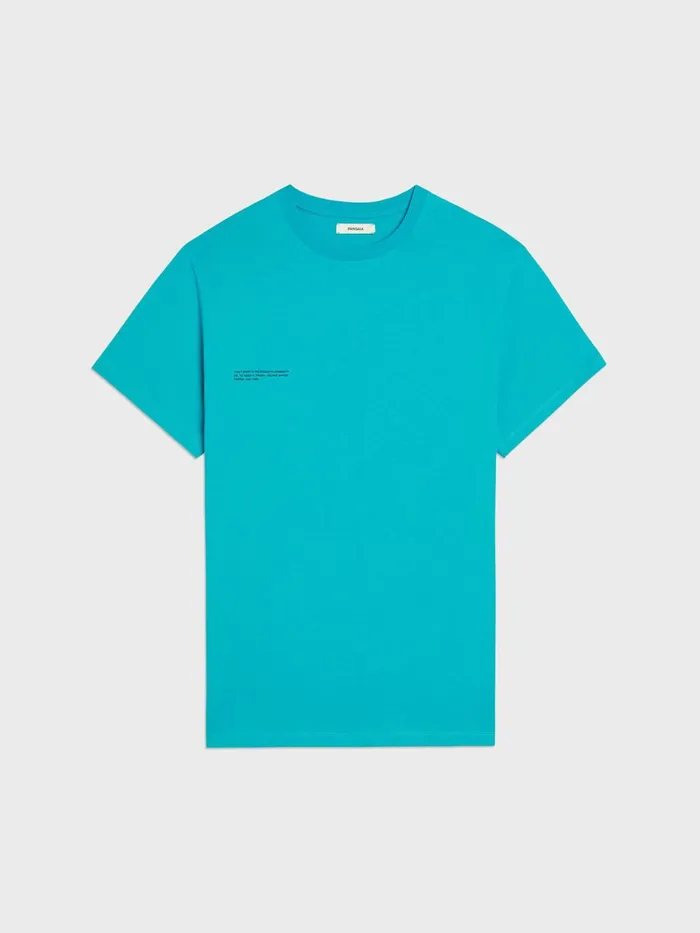 PANGAIA Seasonal PPRMINT Organic Cotton Tshirt Peacock Blue Men Tshirts and Tops PANGAIA Seasonal PPRMINT Organic Cotton Tshirt Peacock Blue Men Tshirts and Tops
