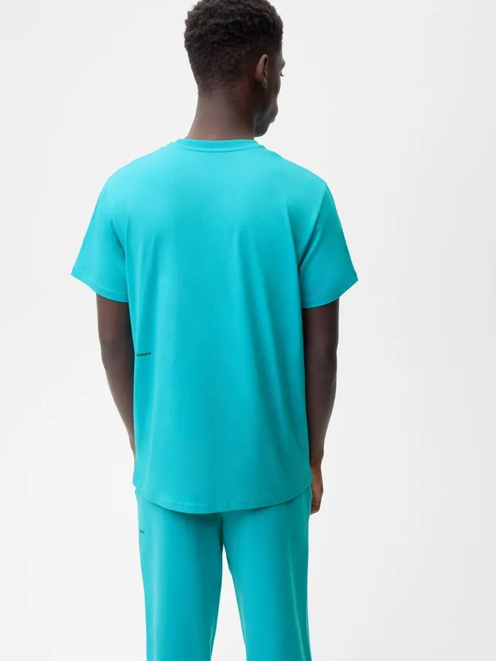 PANGAIA Seasonal PPRMINT Organic Cotton Tshirt Peacock Blue Men Tshirts and Tops