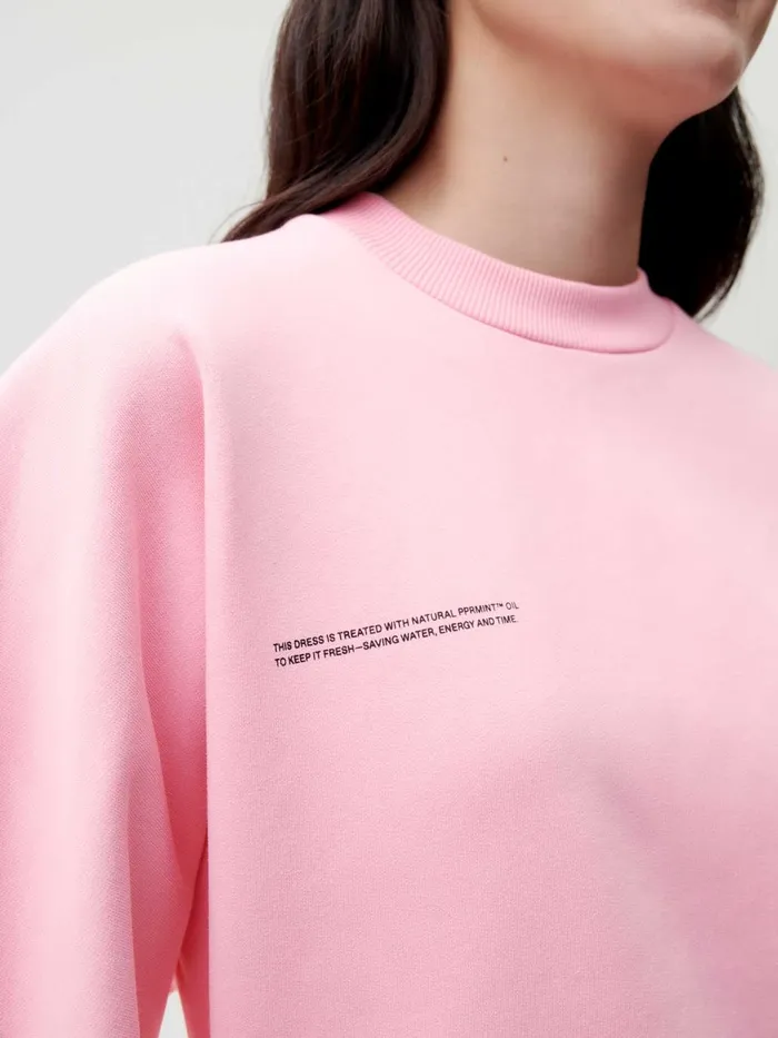 PANGAIA Sweatshirt Dress Sakura Pink Women Dresses and Jumpsuits