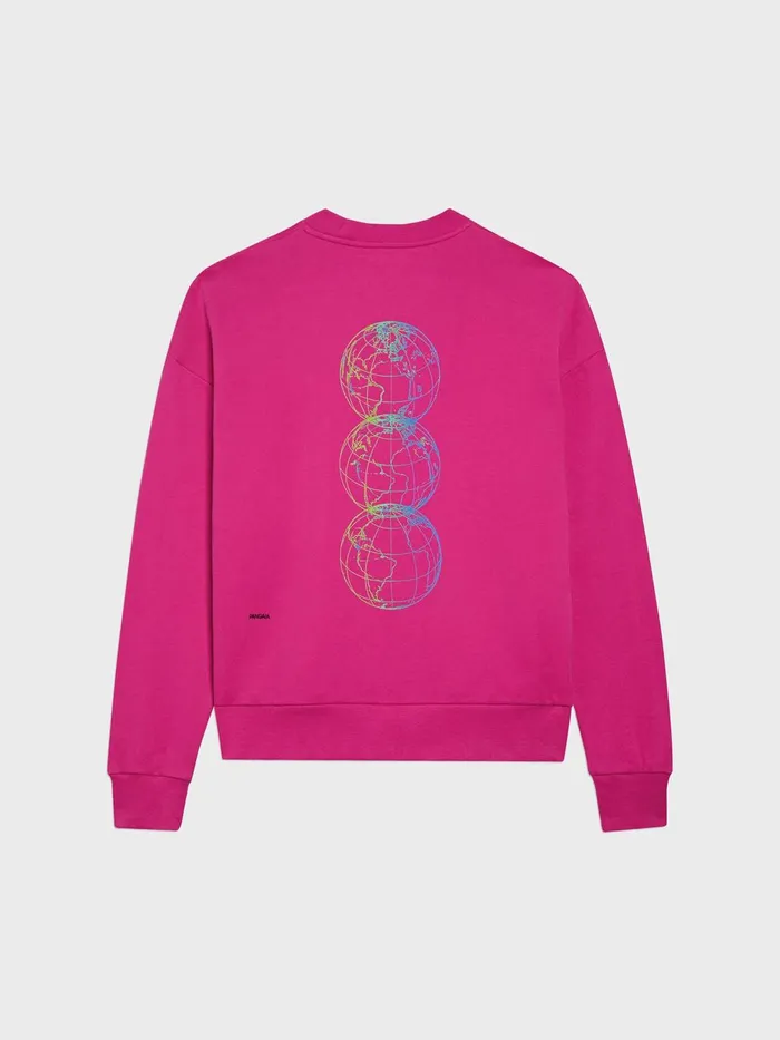 PANGAIA You Mean The World To Us Sweatshirt Foxglove Pink Men Sweatshirts