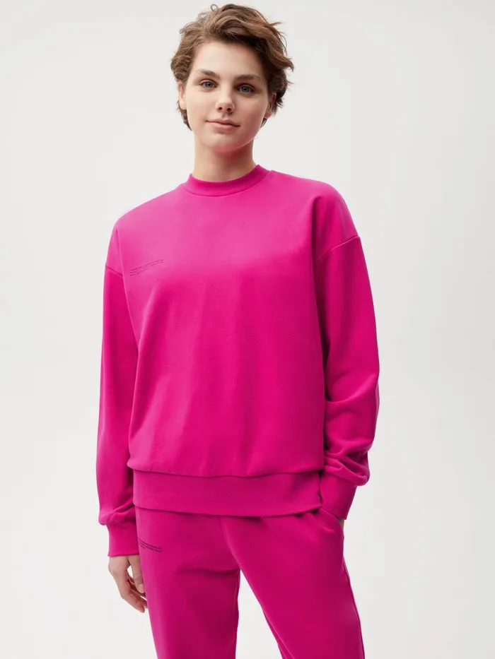 PANGAIA You Mean The World To Us Sweatshirt Foxglove Pink Men Sweatshirts