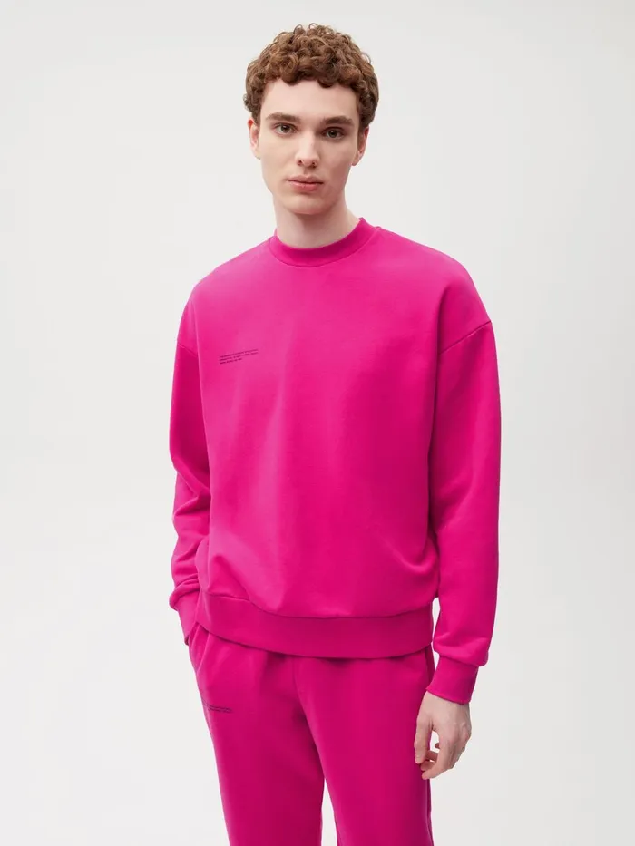 PANGAIA You Mean The World To Us Sweatshirt Foxglove Pink Men Sweatshirts