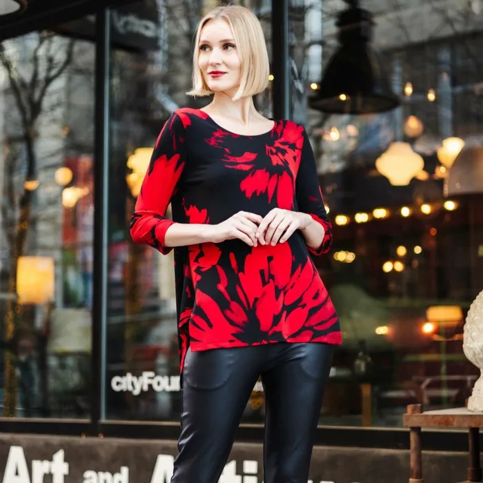 Parachute Hem Tunic 8211 Hibiscus Petal 8211 Final Sale Women Clara Sunwoo Tops Tunics Parachute Hem Tunic 8211 Hibiscus Petal 8211 Final Sale Women Clara Sunwoo Tops Tunics