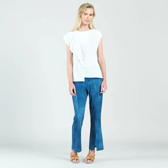 Peach Knit 8211 Draped Ruffle Top 8211 White 8211 Final Sale Women Clara Sunwoo Tops Tunics