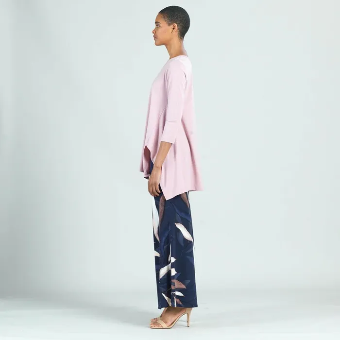 Peach Knit 8211 Round Neck Envelope Hem Tunic 8211 Blush 8211 Final Sale Women Clara Sunwoo Tops Tunics