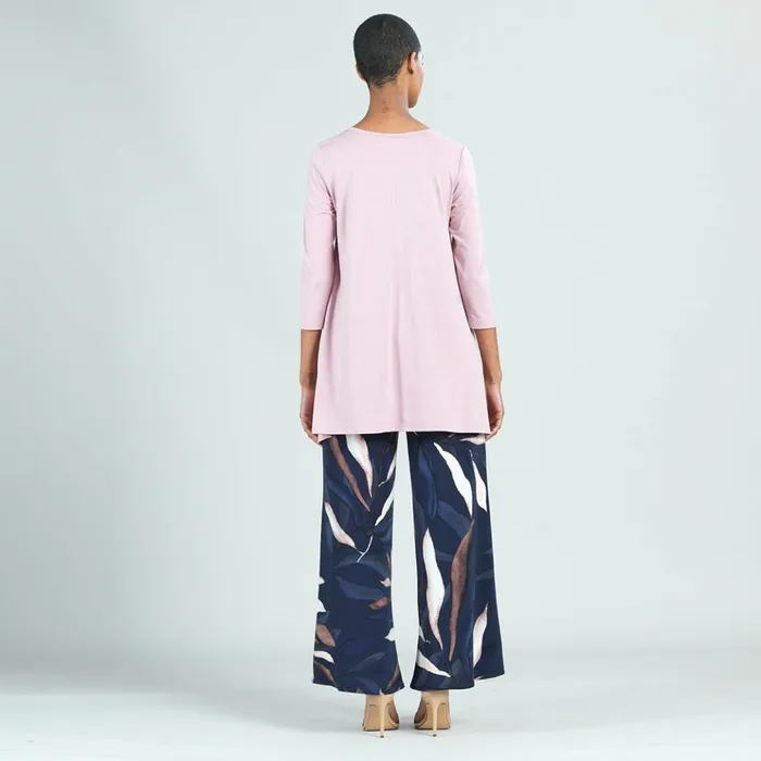 Peach Knit 8211 Round Neck Envelope Hem Tunic 8211 Blush 8211 Final Sale Women Clara Sunwoo Tops Tunics