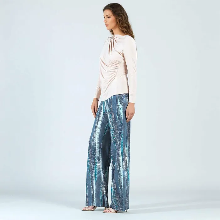 Peach Knit 8211 Ruched Drape Top 8211 Peach 8211 Final Sale Women Clara Sunwoo Tops Tunics