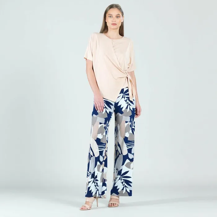 Peach Knit 8211 Side Tie Wrap Top 8211 Peach 8211 Final Sale Women Clara Sunwoo Tops Tunics