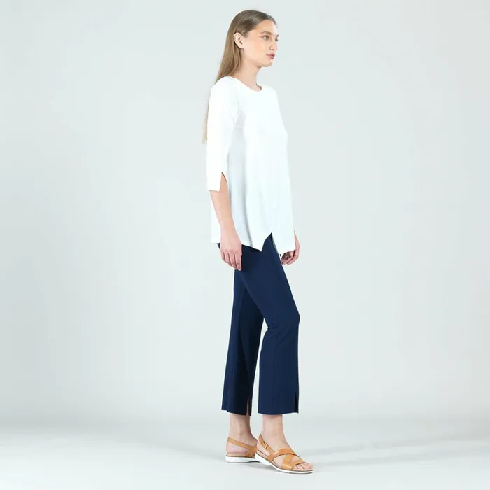 Peach Knit 8211 Split Cuff Tunic 8211 White 8211 Final Sale Women Clara Sunwoo Tops Tunics