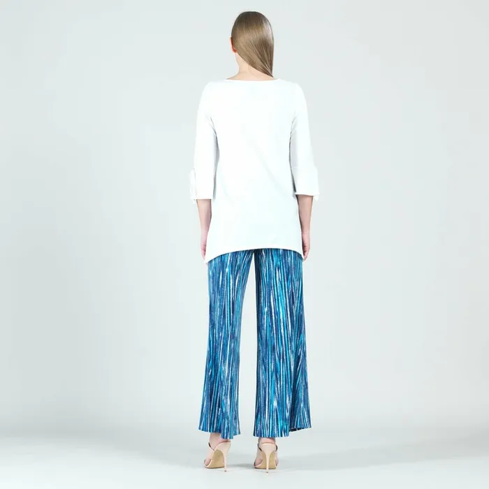 Peach Knit 8211 Tie Cuff Side Vent Tunic 8211 White 8211 Final Sale Women Clara Sunwoo Tops Tunics