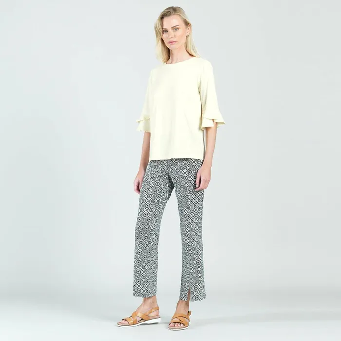 Peach Knit 8211 Tulip Cuff Back Tie Top 8211 Yellow 8211 Final Sale Women Clara Sunwoo Tops Tunics