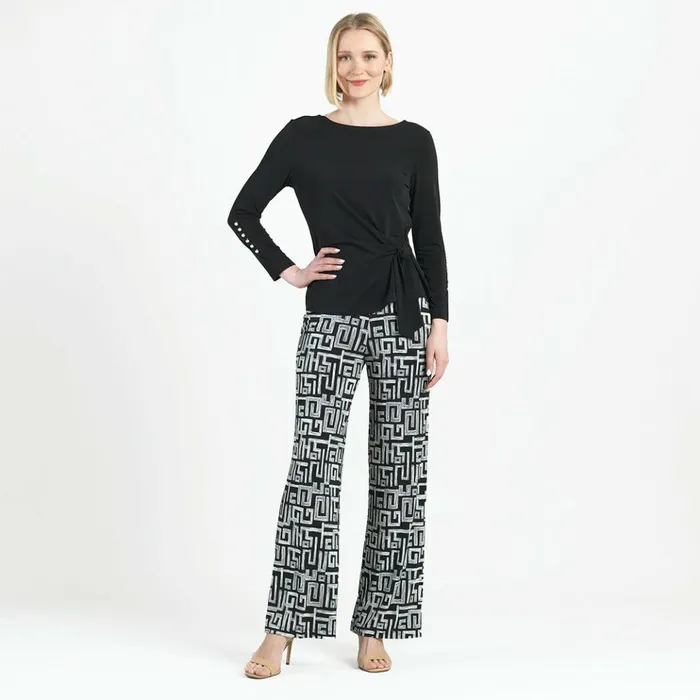 Pearl Cuff Side Tie Waist Top 8211 Black Women Clara Sunwoo Tops Tunics