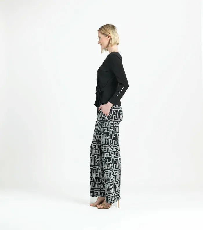 Pearl Cuff Side Tie Waist Top 8211 Black Women Clara Sunwoo Tops Tunics
