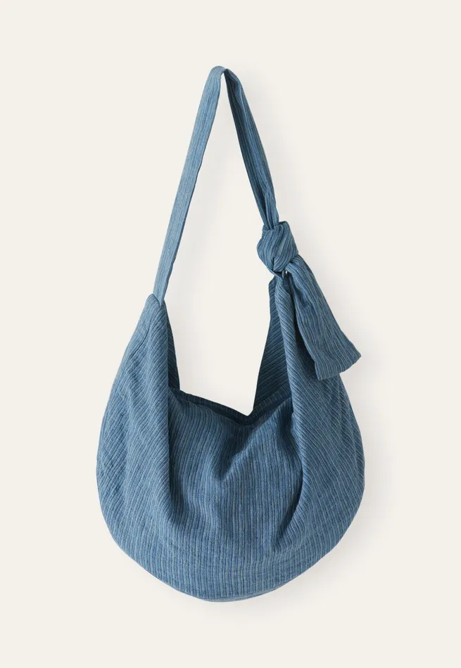 Poetry Fashion Accessories Women Padded Shoulderbag With Tie Petrol Blue