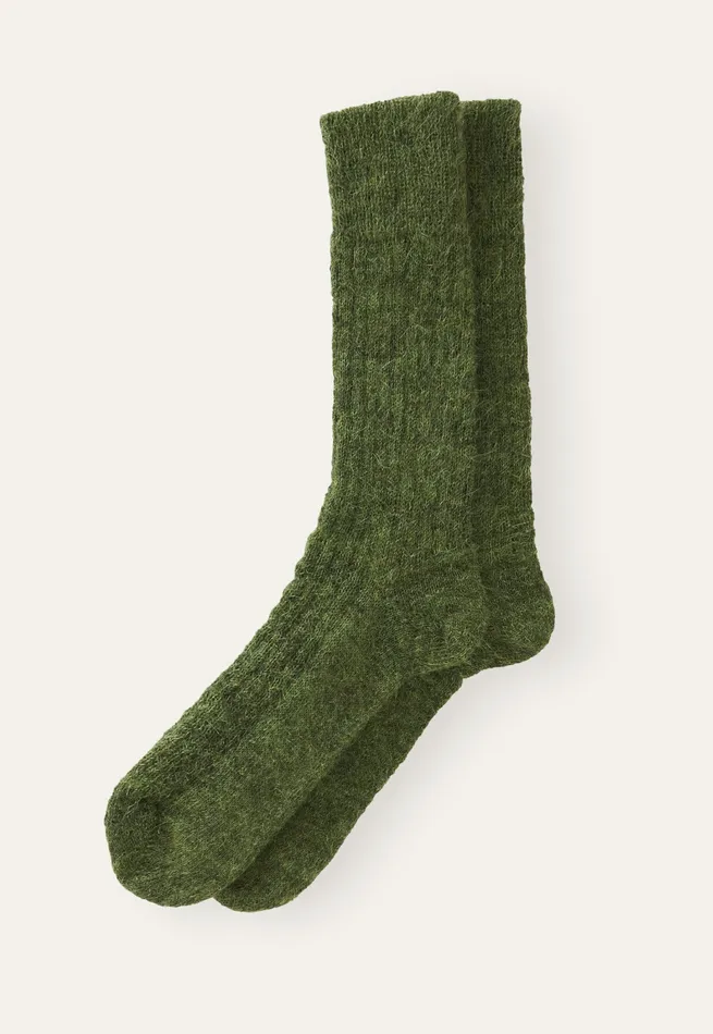 Poetry Fashion Accessories Women Ribbed Socks Evergreen