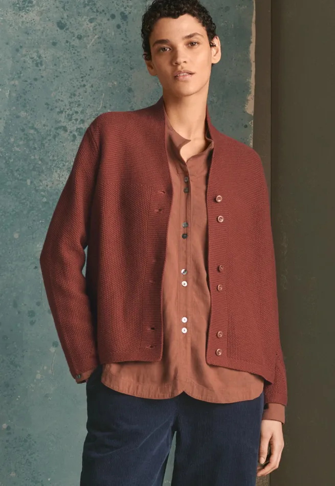 Poetry Fashion Cardigans Women Buttonfront Cardigan Orange Chilli
