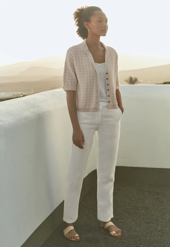 Poetry Fashion Cardigans Women Checkstitch Shirt Pebble