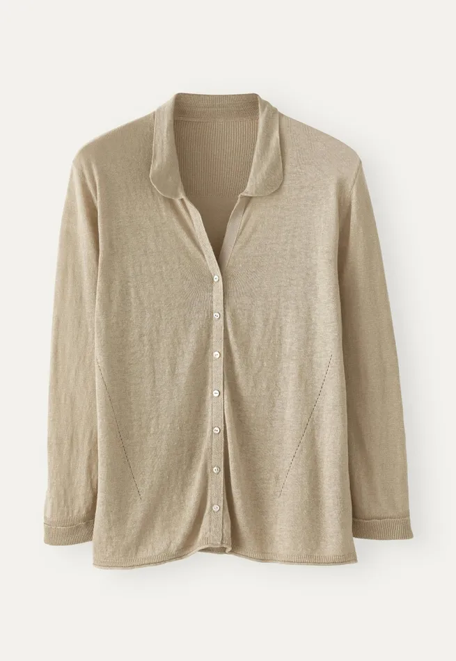 Poetry Fashion Cardigans Women Collared Cardigan Sage