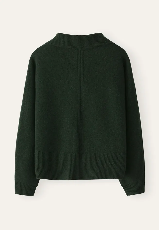 Poetry Fashion Cardigans Women Funnelneck Cardigan Dark Pine