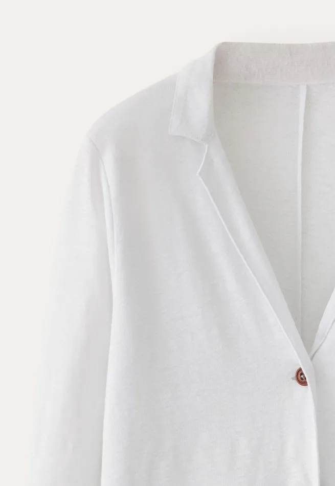 Poetry Fashion Cardigans Women Jersey Blazer White