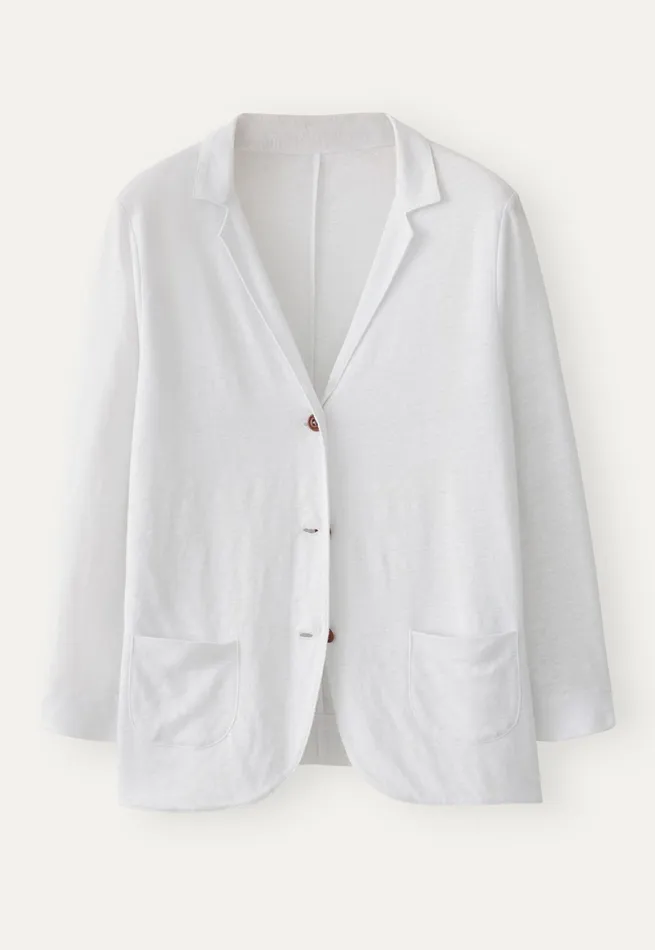 Poetry Fashion Cardigans Women Jersey Blazer White