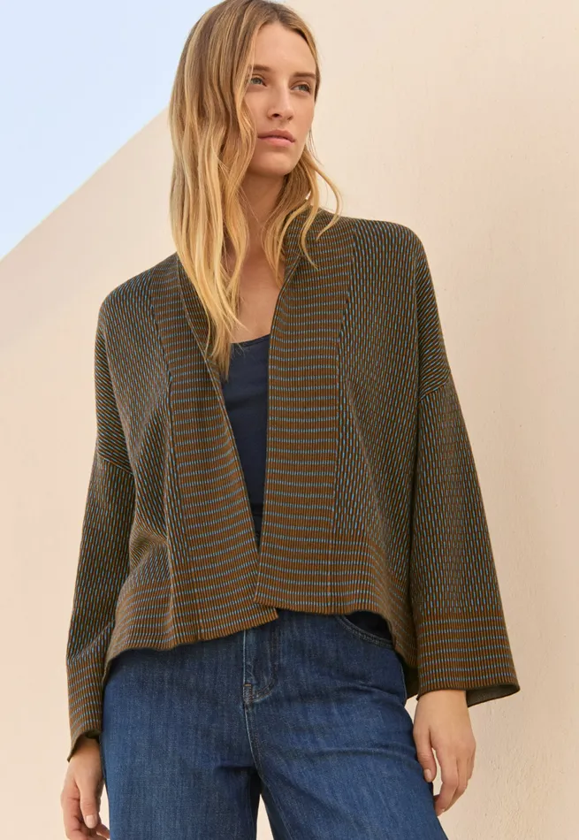 Poetry Fashion Cardigans Women Kimonostyle Cardigan Ocean Tan