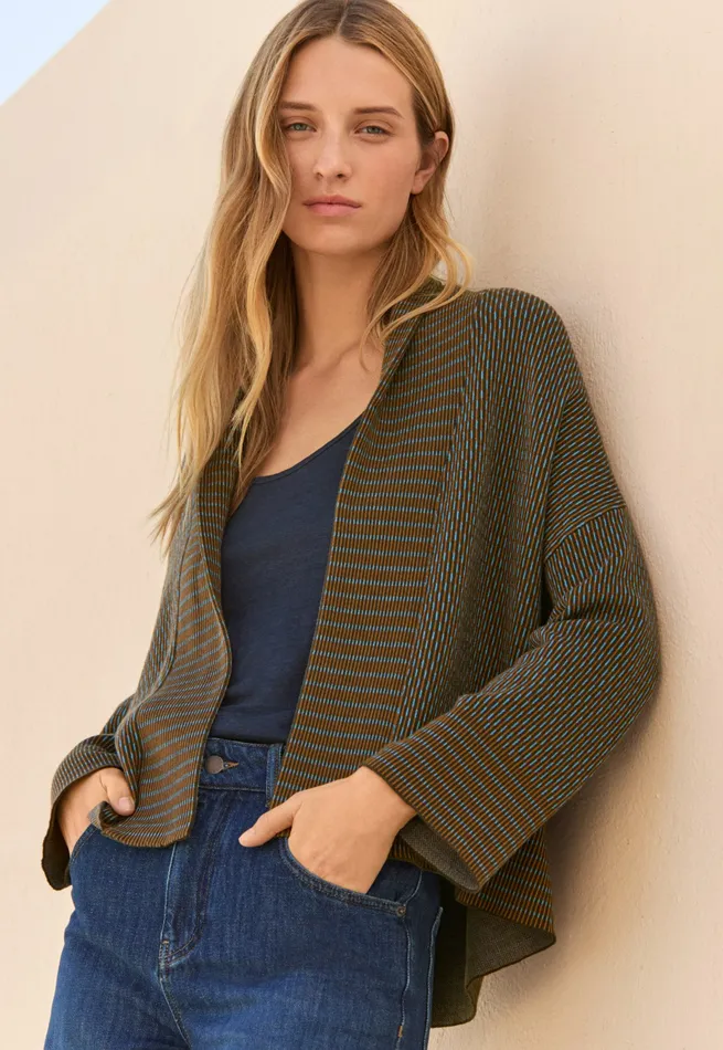 Poetry Fashion Cardigans Women Kimonostyle Cardigan Ocean Tan