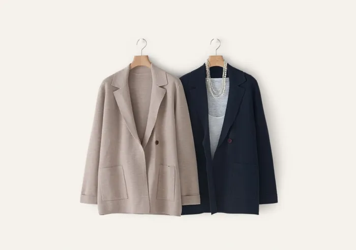 Poetry Fashion Cardigans Women Knitted Blazer Midnight