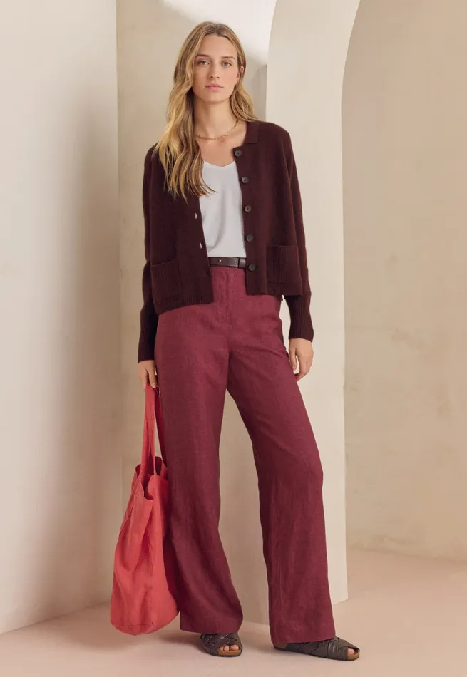 Poetry Fashion Cardigans Women Knitted Jacket Blackberry