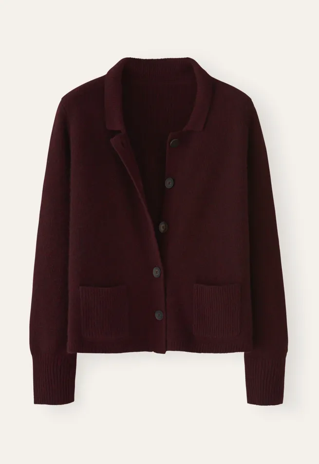 Poetry Fashion Cardigans Women Knitted Jacket Blackberry