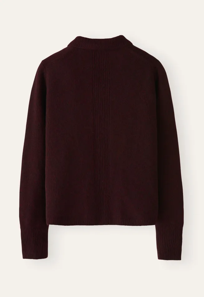 Poetry Fashion Cardigans Women Knitted Jacket Blackberry