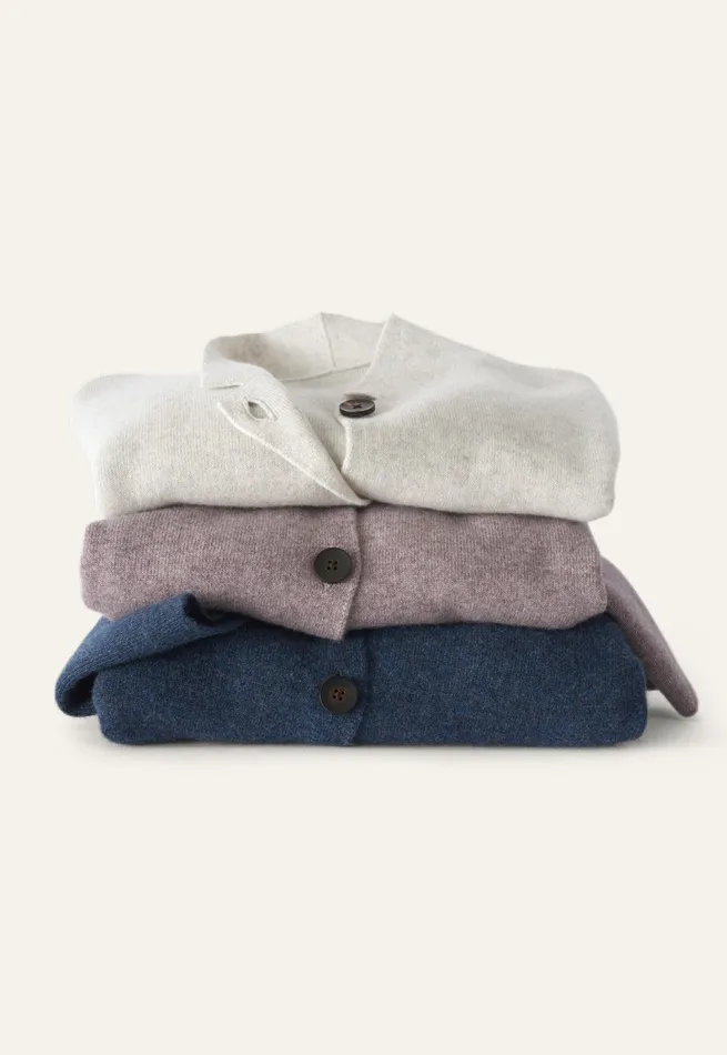 Poetry Fashion Cardigans Women Knitted Jacket Grey Pearl