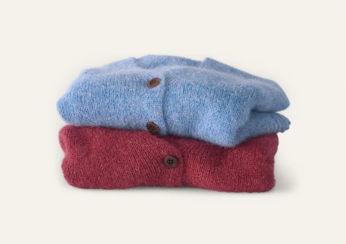 Poetry Fashion Cardigans Women Knitted Waistcoat Maroon Pink