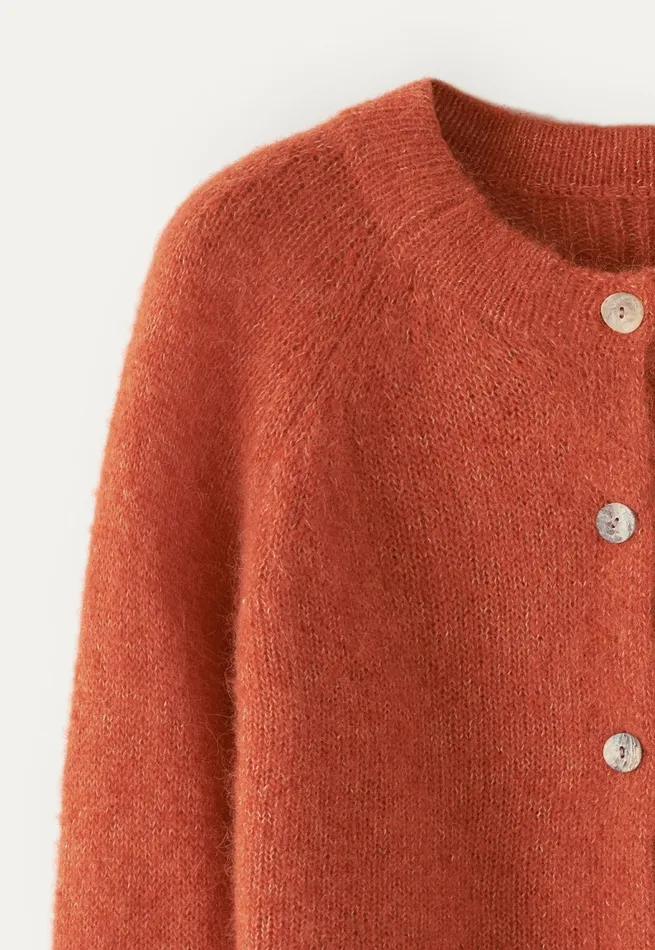 Poetry Fashion Cardigans Women Raglansleeve Cardigan Terracotta Orange