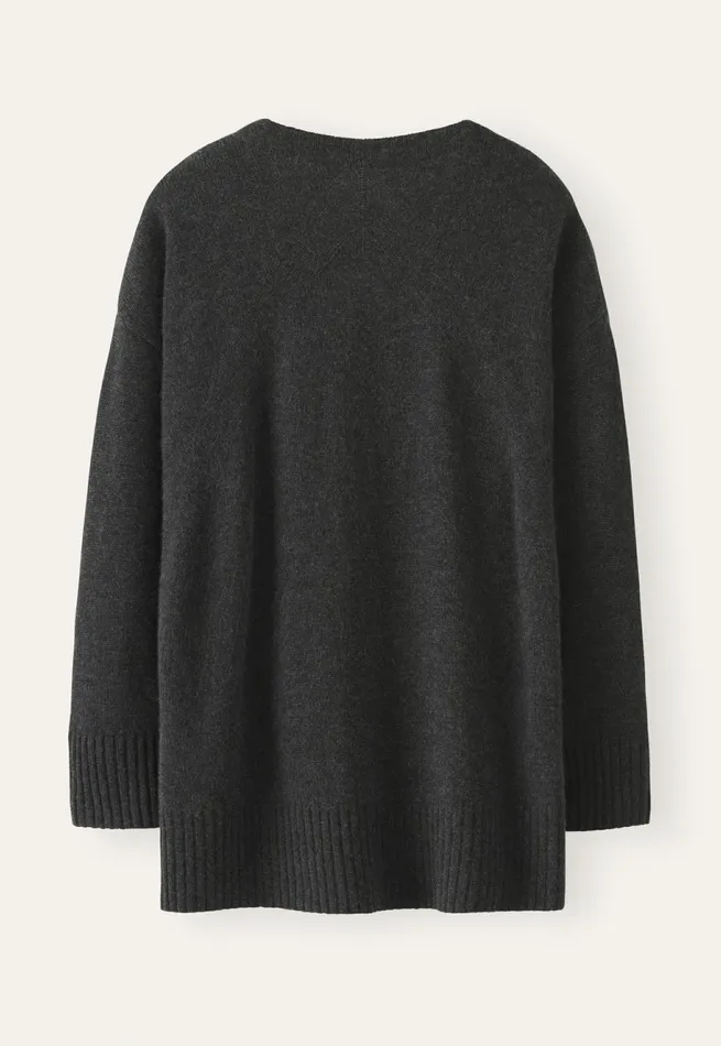 Poetry Fashion Cardigans Women Vneck Cardigan Charcoal