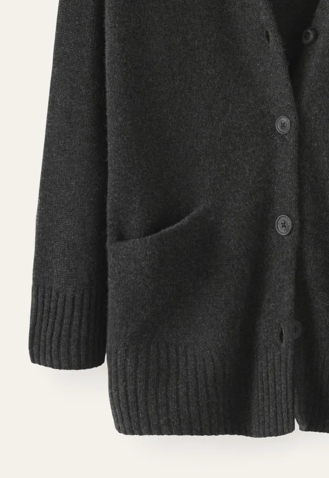 Poetry Fashion Cardigans Women Vneck Cardigan Charcoal