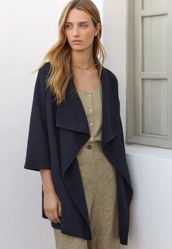 Poetry Fashion Cardigans Women Waterfalledge Jacket Ink