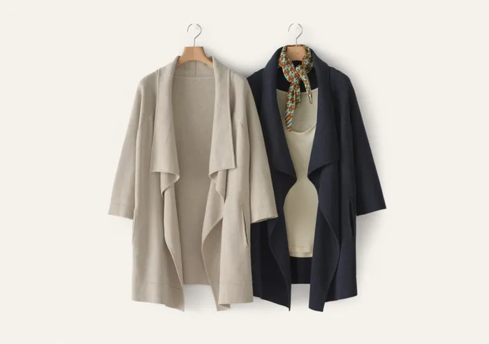 Poetry Fashion Cardigans Women Waterfalledge Jacket Ink
