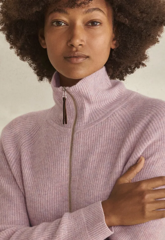 Poetry Fashion Cardigans Women Zipfront Cardigan Chalk Pink