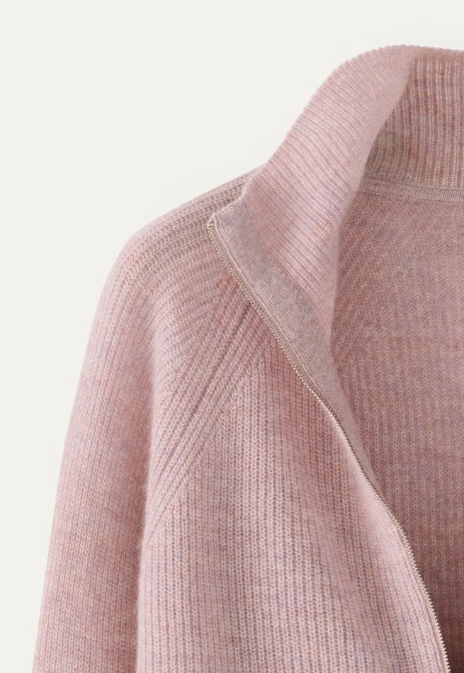 Poetry Fashion Cardigans Women Zipfront Cardigan Chalk Pink