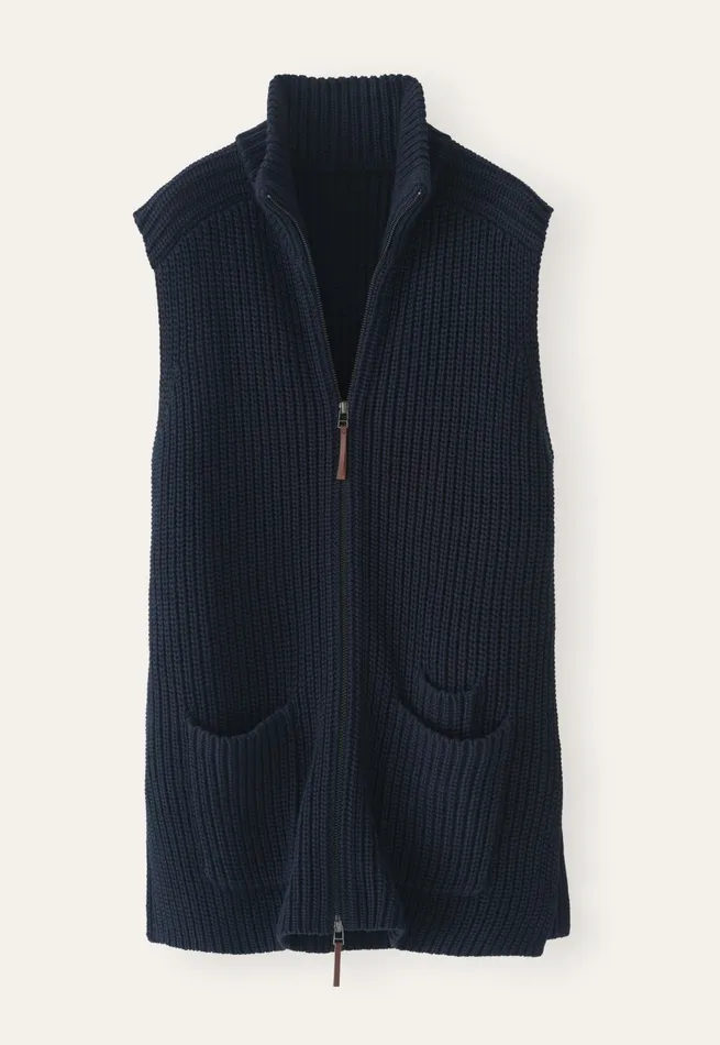Poetry Fashion Cardigans Women Zipfront Gilet Blue Black